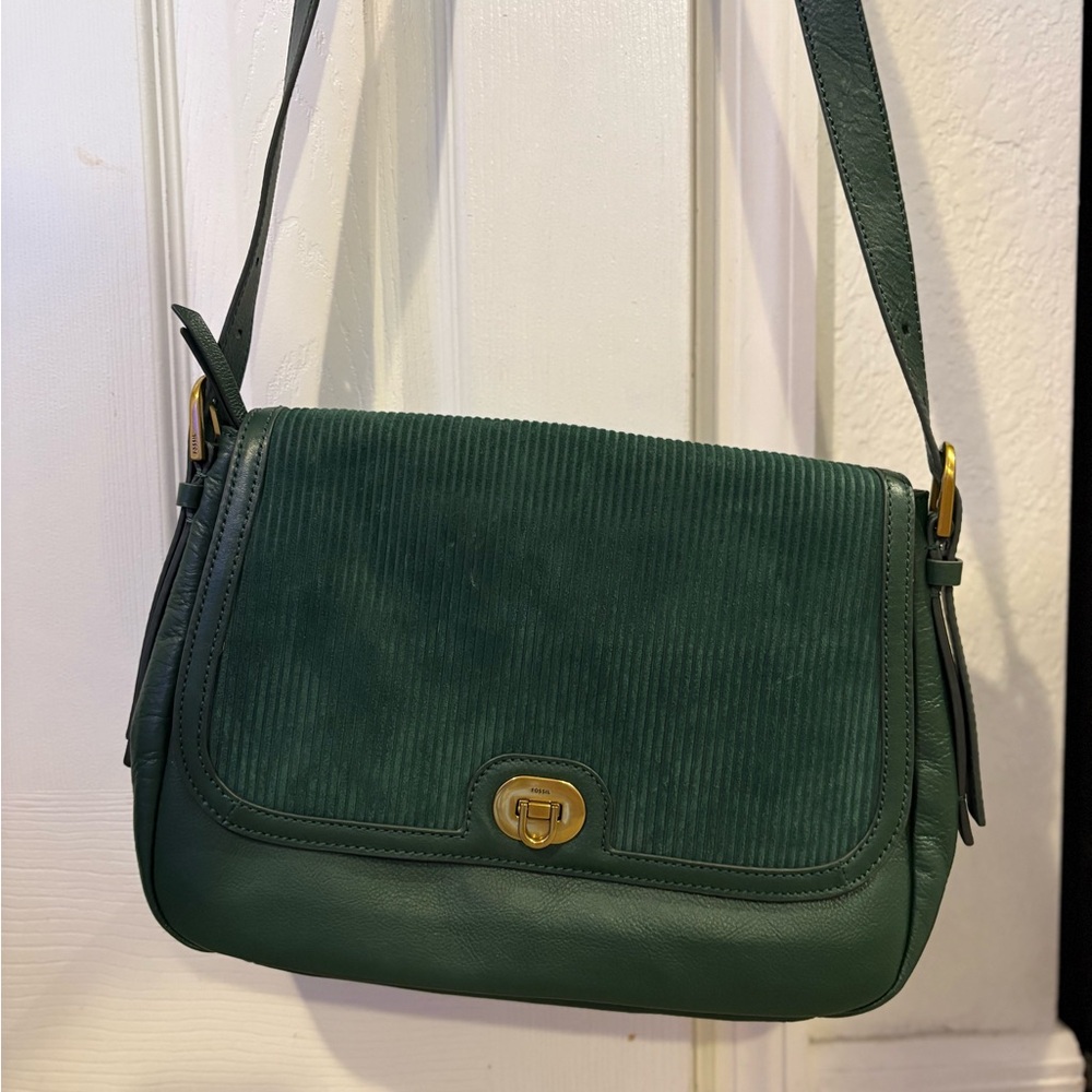 Fossil Hunter Green Crossbody Bag